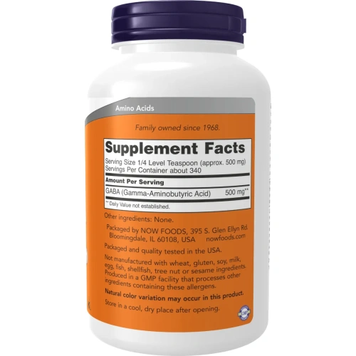 GABA, Pure Powder, 6 oz (170 g) | Now Foods