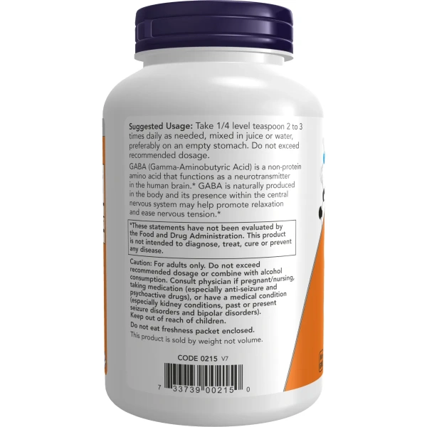 GABA, Pure Powder, 6 oz (170 g) | Now Foods