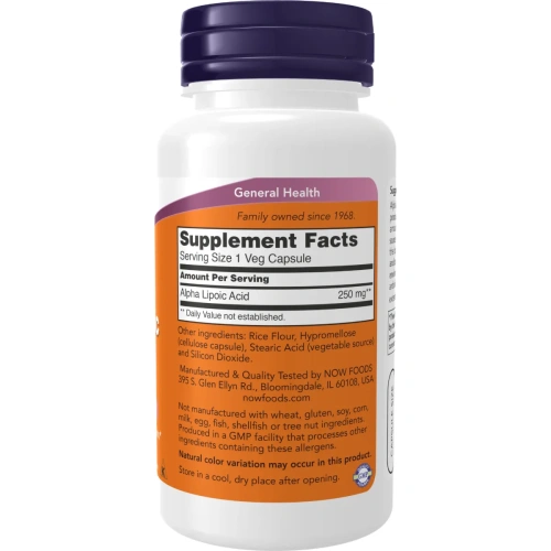 Now Foods, Alpha Lipoic Acid, 250 mg, 60 Veg Capsules | Now Foods