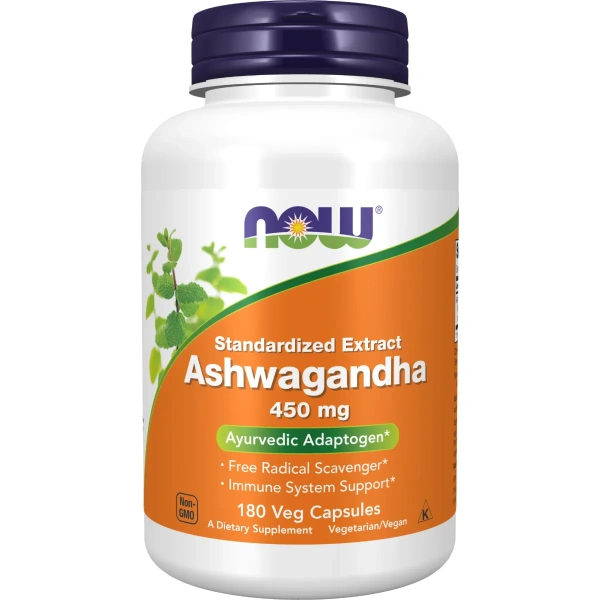 Now Foods, Ashwagandha 450mg, 180 kapslit | Now Foods