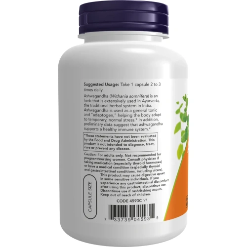 Now Foods, Ashwagandha 450mg, 180 kapslit | Now Foods