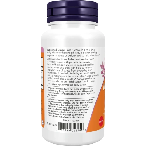 Now Foods, Ashwagandha Stress Relief, 60vcaps | Now Foods