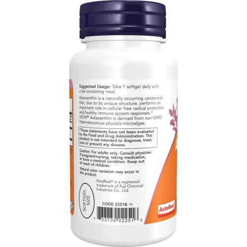Now Foods, Astaxanthin (Astaksantiin), 10 mg, 60 geelkapslit | Now Foods