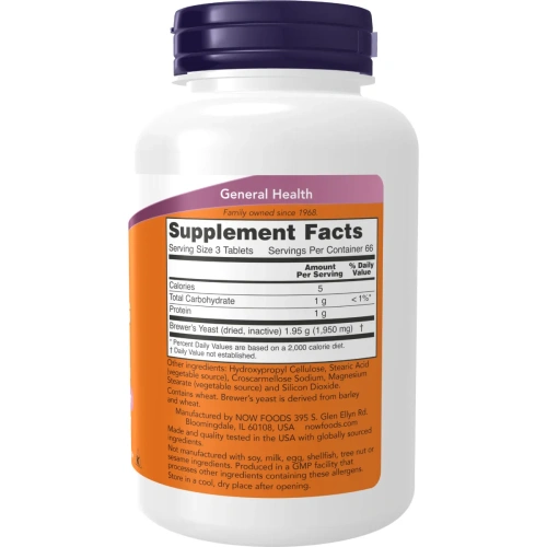 Now Foods, Brewer's Yeast (Õllepärm), 200 Tabletti | Superfoodid & ... 2