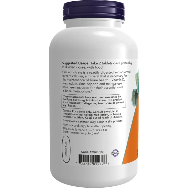 Now Foods, Calcium Citrate (Kaltsiumtsitraat), 250 tabletti | Now Foods
