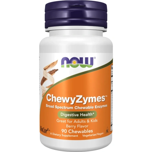 Now Foods, ChewyZymes, Natural Berry Flavor, 90 Chewables | Now Foods