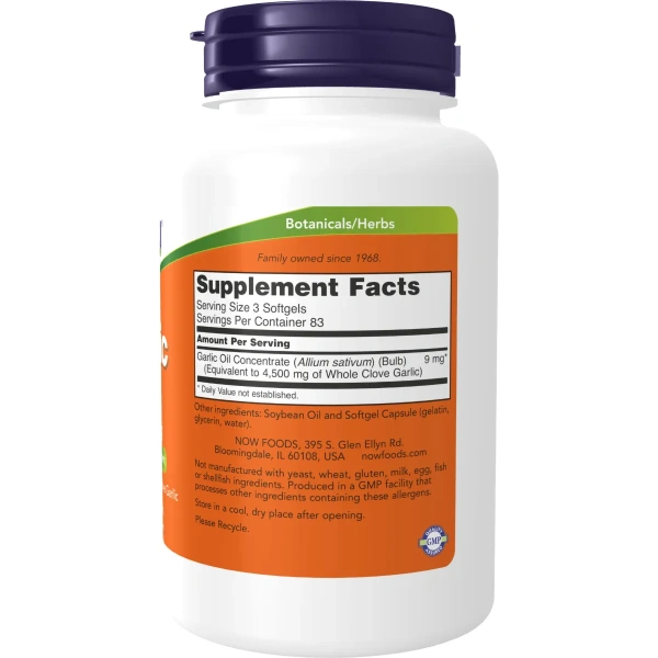 Now Foods, Garlic Oil (Küüslauguõli), 1500 mg, 250 geelkapslit | Now Foods