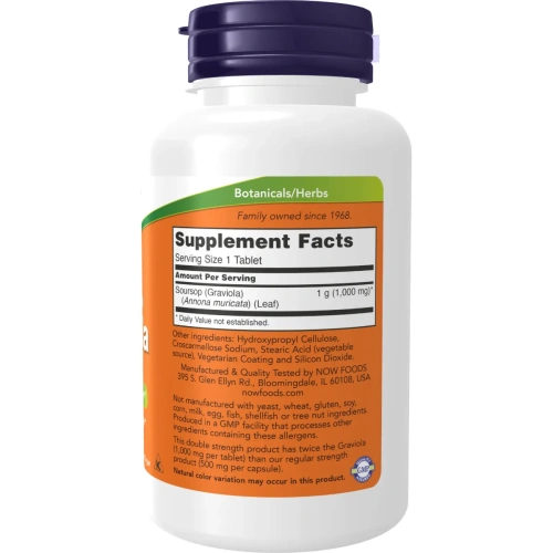 Now Foods, Graviola 1000 mg, Double Strength, 90tab | Now Foods