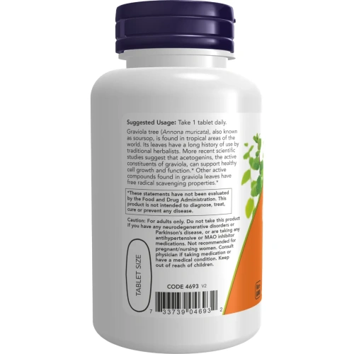 Now Foods, Graviola 1000 mg, Double Strength, 90tab | Now Foods