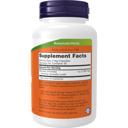 Now Foods, Graviola, 500mg, 100kapslit | Now Foods