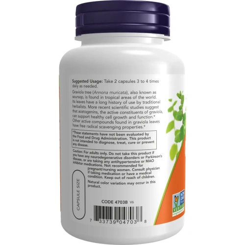 Now Foods, Graviola, 500mg, 100 VCaps | Now Foods