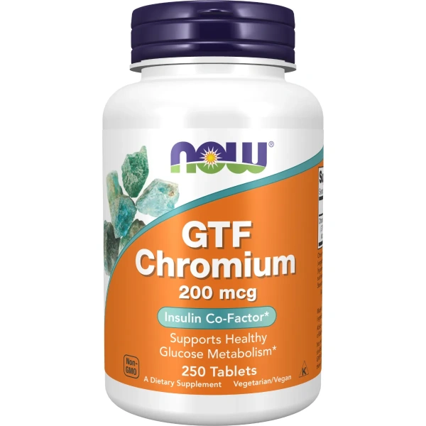Now Foods, GTF Chromium, 200 mcg, 250 Tablets | Now Foods