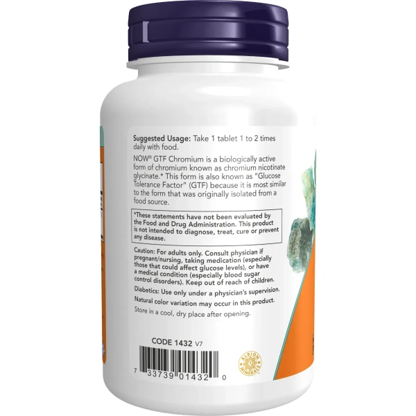 Now Foods, GTF Chromium, 200 mcg, 250 Tablets | Now Foods