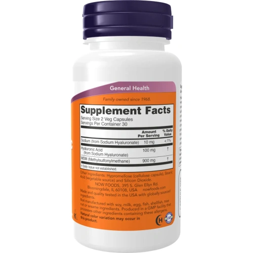Now Foods, Hyaluronic Acid, 50 mg, 60 Veg Capsules | Now Foods