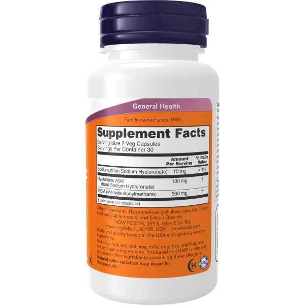 Now Foods, Hyaluronic Acid, 50 mg, 60 Veg Capsules | Now Foods