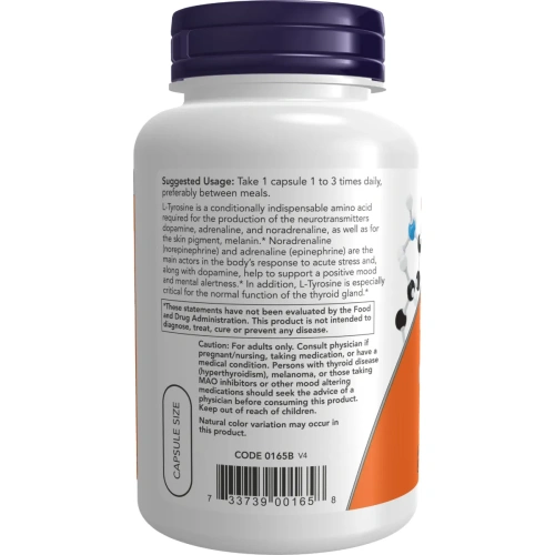 Now Foods, L-Tyrosine, Extra Strength, 750 mg, 90 Veg Capsules | Now Foods
