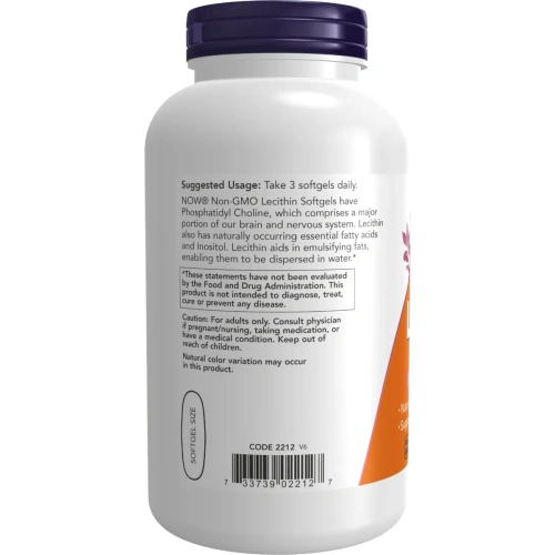 Now Foods, Lecithin (Letsitiin), 1200 mg, 200 geelkapslit | Now Foods