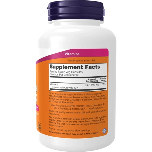 NOW Foods, Liposomal Vitamin C, 120 Veg Capsules | Now Foods