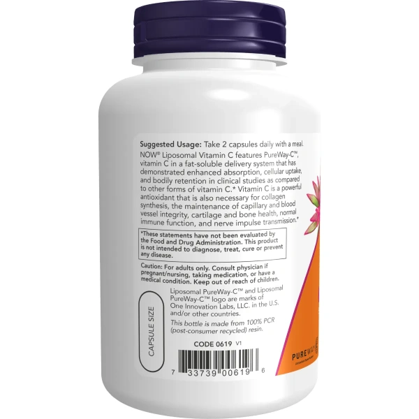 NOW Foods, Liposomal Vitamin C, 120 Veg Capsules | Now Foods