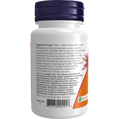 Now Foods, Methyl Folate (Metüülfolaat), 1000 mcg, 90 tabletti | Now Foods