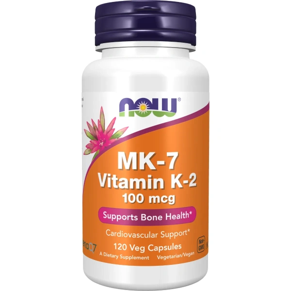 Now Foods, MK-7 Vitamin K-2 , 100 mcg, 120 Veg Capsules | Now Foods