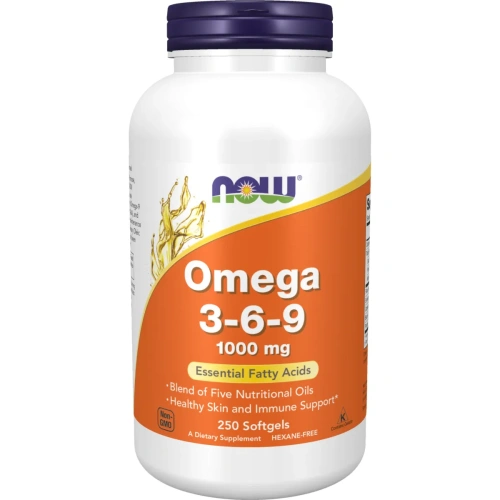 Omega 3-6-9, 1000 mg, 250 Softgels | Omegos / linų aliejus / žuvų t...