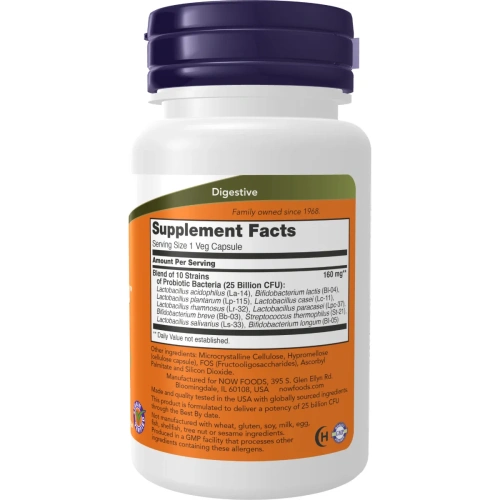 Now Foods, Probiotic-10 (Probiootikum-10), 25 Billion, 30 kapslit |... 2
