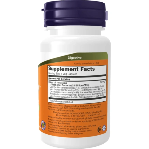 Now Foods, Probiotic-10 (Probiootikum-10), 25 Billion, 50 kapslit | Now Foods