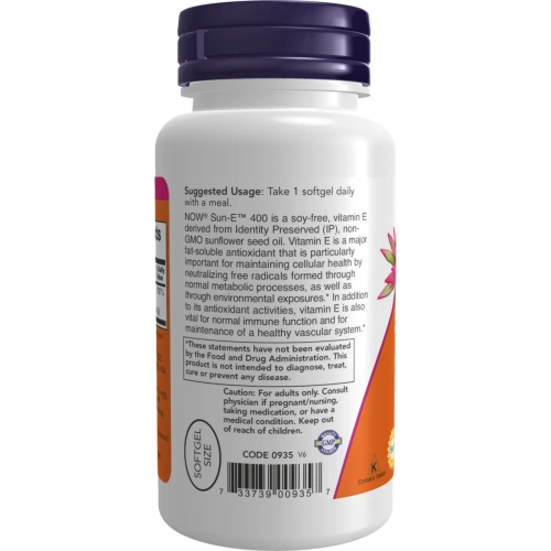 Now Foods, Sun-E 400, 60 Softgels | Now Foods