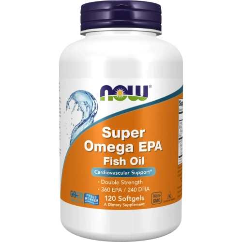 Now Foods, Super Omega EPA, 1200mg, 360 EPA / 240 DHA, Molecularly Distilled, 120 Softgels | Now Foods