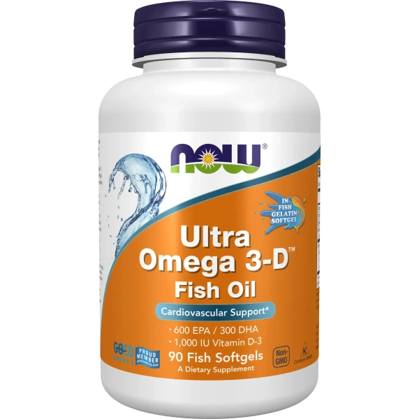 Now Foods, Ultra Omega 3-D, 90 Fish Softgels | Now Foods