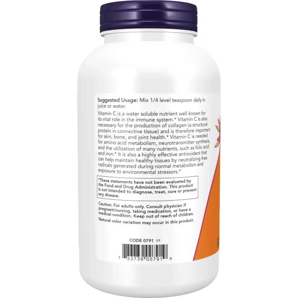 Now Foods, Vitamin C Crystals, 1 lbs (454 g) | Now Foods