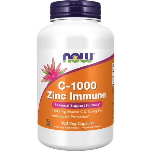 Now Foods, Vitamin C-1000 Zinc Immune, 1,000 mg & Zinc, 15 mg , 180...