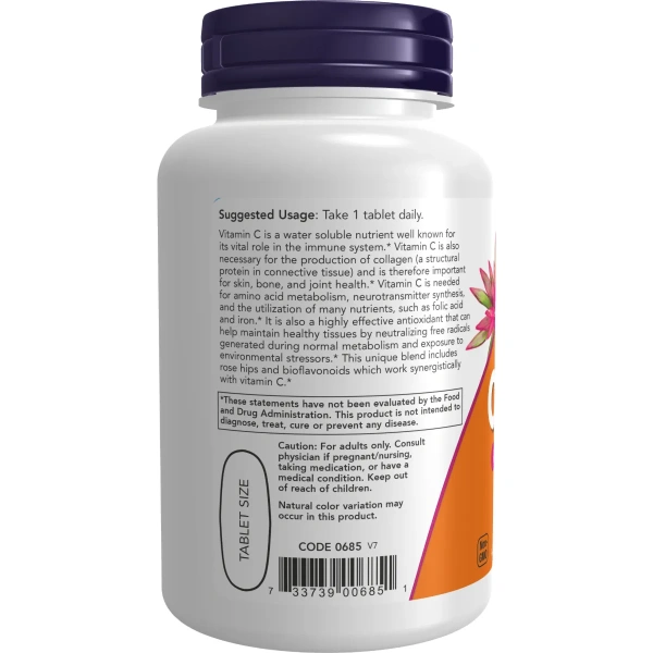 Now Foods, Vitamin C1000 (Vitamiin C), 100 Tabletti | Now Foods
