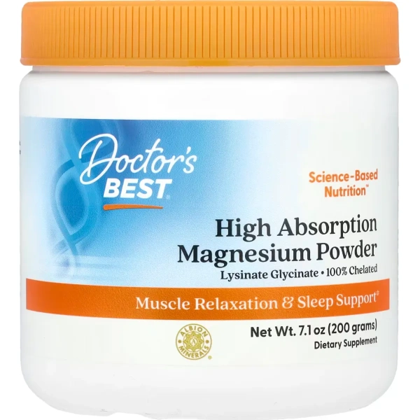 Doctor's Best, High Absorption Magnesium Powder, 200g | Doctor's BEST