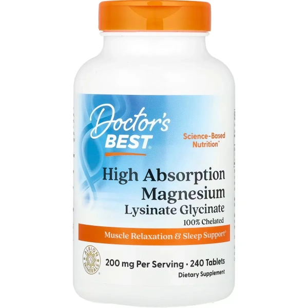 Doctor's Best, Magnesium, High Absorption, 100% Chelated, 240 Tablets | Doctor's BEST