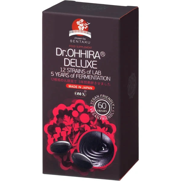 Dr.OHHIRA® DELUXE 5-AASTANE RETSEPT 12 SORDI HAPENDATUD PIIMHAPPEBAKTERITEGA, 60 kapslit | Dr.OHHIRA®