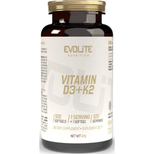 Evolite D3+K2 120 Softgels | K vitamīns – Pērc tagad SportLab