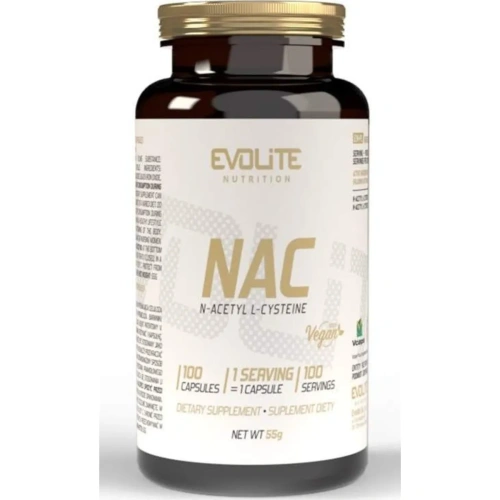 Evolite, NAC (N-Acetyl L-Cysteine), 100 caps | Citas aminoskābes – ...