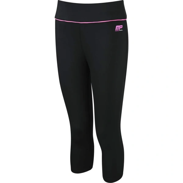 Womens Capri Pant Black-Hot Pink - Musclepharm | MusclePharm