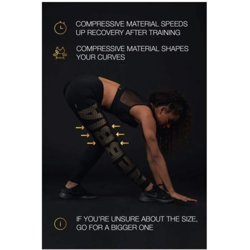 Gold Mesh leggings 829, Black | NEBBIA