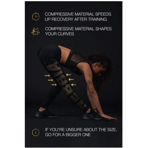 Gold Mesh leggings 829, Black | NEBBIA
