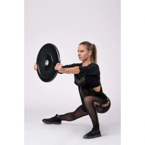 Gold Mesh leggings 829, Black | NEBBIA