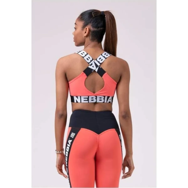 Power Your Hero iconic sports bra 535, Peach | NEBBIA
