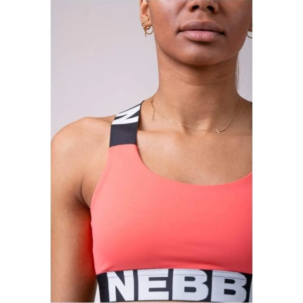Power Your Hero iconic sports bra 535, Peach | NEBBIA