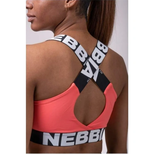 Power Your Hero iconic sports bra 535, Peach | NEBBIA
