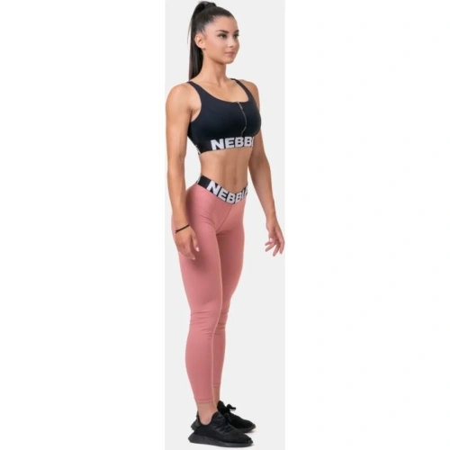 Smart Zip Front Sports Bra, 578, Black | NEBBIA