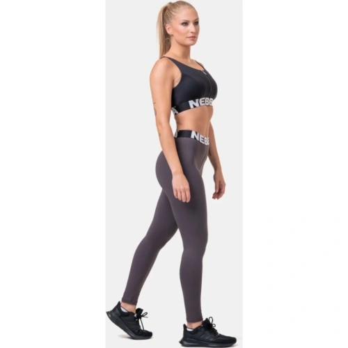 Smart Zip Front Sports Bra, 578, Black | NEBBIA