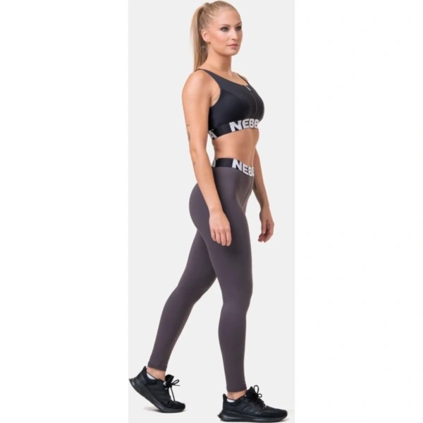 Smart Zip Front Sports Bra, 578, Black | NEBBIA