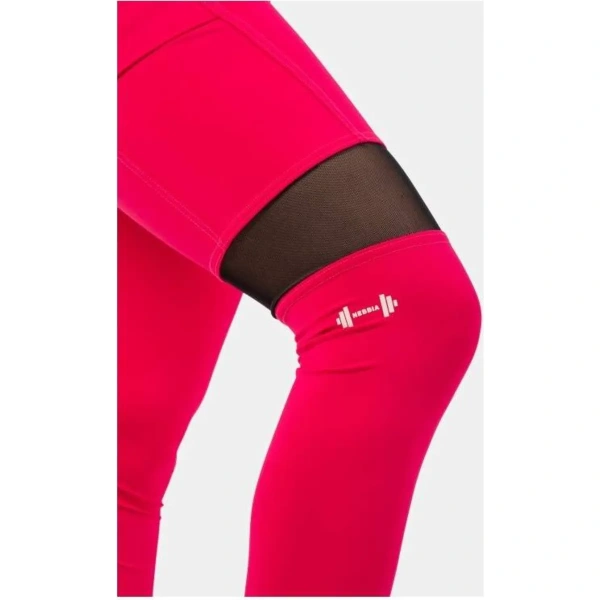 Sporty Smart Pocket High-Waist Leggings, 404, Pink | NEBBIA